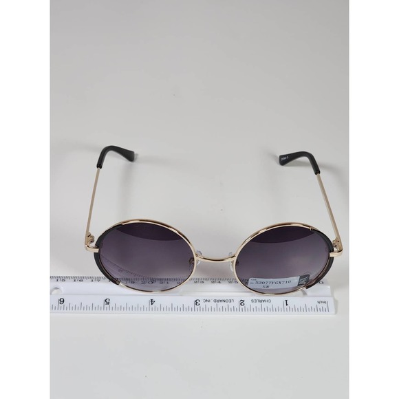 FGX by Foster Grant Gold & Black Full Round Metal Frame Sunglasses 52077FGX710 - Picture 9 of 10